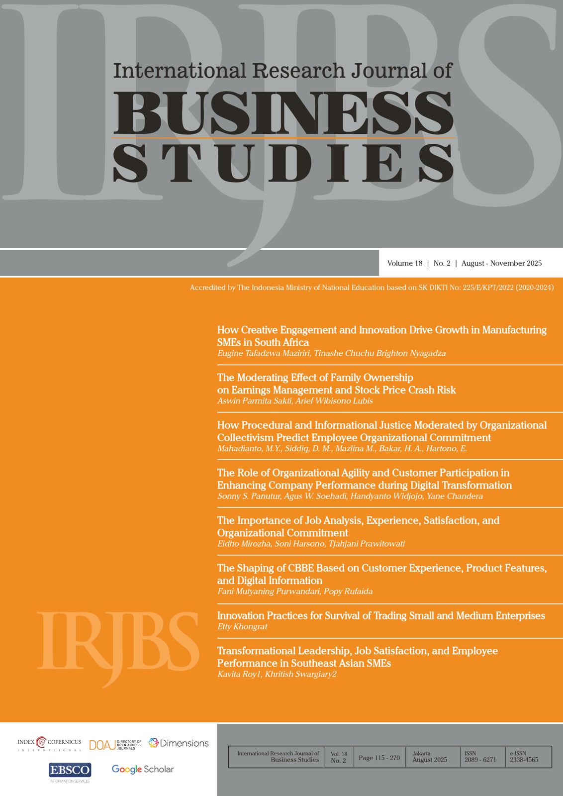 					View Vol. 18 No. 2 (2025): August - November 2025
				